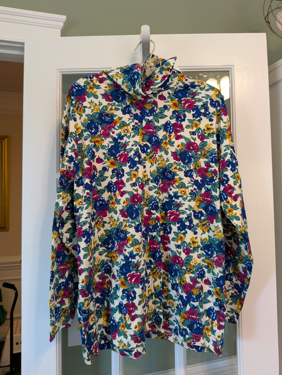 Hunt Club Tops - Vintage Hunt Club Made In USA Floral Turtle-Neck - 100% Cotton NWOT Size XL